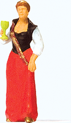 Preiser 229105 - HO Scale Individual Figure -- Wine Queen (Woman w/Sash & Crown)