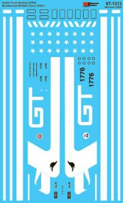 Microscale Decals 871313 HO - Grand Trunk Western GP38AC  Bicentennial 1976+