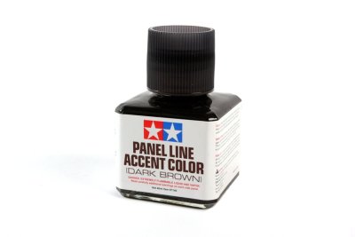 Tamiya 87140 - Enamel Paint - Panel Line Accent Color - Dark Brown (40mL)