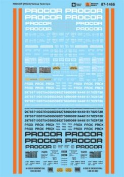 Microscale 871466 - HO Procor PROX Various Tank Cars - Waterslide Decals