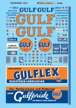 Microscale 87902 - HO Gulf Service Station - Gas Station Signs - Decals