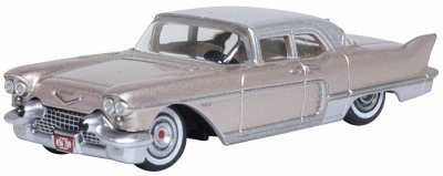 Oxford Diecast 87CE57004 - HO 1957-1965 Cadillac Eldorado Brougham - Sandalwood Beige, Stainless ...