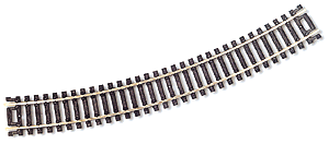 Atlas Model Railroad 833 - HO Code 100 Curved Snap-Track Nickel-Silver Rail 18inch Radius