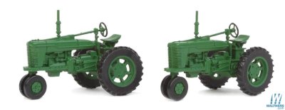 Walthers SceneMaster 4161 - HO Green Farm Tractor (2pk)