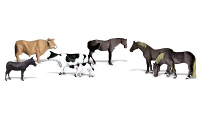 Woodland Scenics 2142 - N Scenic Accent Figures - Farm Animals (7pcs)