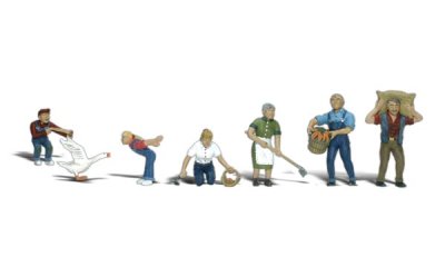 Woodland Scenics 2152 - N Scenic Accents - Farm People w/Goose (7pcs)