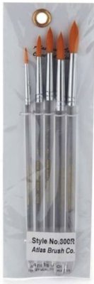 Atlas Brush Company 800R - 5 pc Round Taklon Brush Set