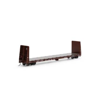 Athearn RTR 17074 - HO 60ft Bulkhead Flatcar - MILW #67232