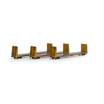 Athearn RTR 17084 - HO 60ft Bulkhead Flatcar - TTPX (3pk)