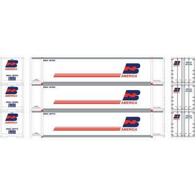 Athearn 19143 - HO 48' Containers, BNAU #287538 / 287681 / 287777 (3)