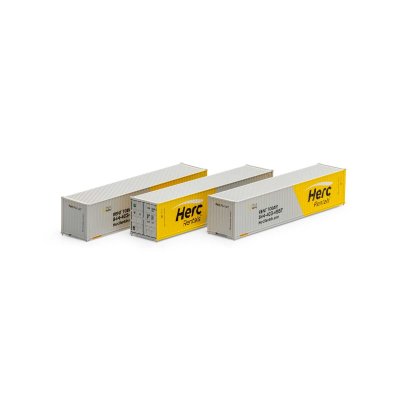 Athearn 140-20108 - N 40ft Low-Cube Container - EASU (3 Pack) #1