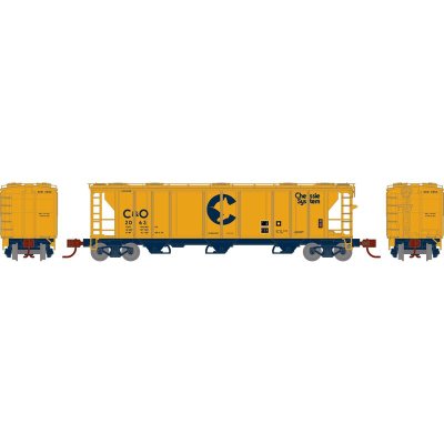 Athearn 28347 - N Scale PS-2 2893 3-Bay Covered Hopper - Chessie C&O #2063