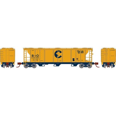 Athearn 28348 - N Scale PS-2 2893 3-Bay Covered Hopper - Chessie B&O #628038