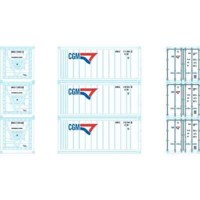 Athearn RTR 28886 - HO 20ft Reefer Container - CGM (3pk)