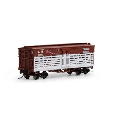 Athearn RTR 5241 - N Scale 36ft Old Time Stock Car - CN #151172