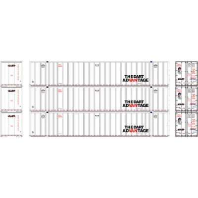 Athearn RTR 72781 - HO 53ft Stoughton Container - DART (3pk)