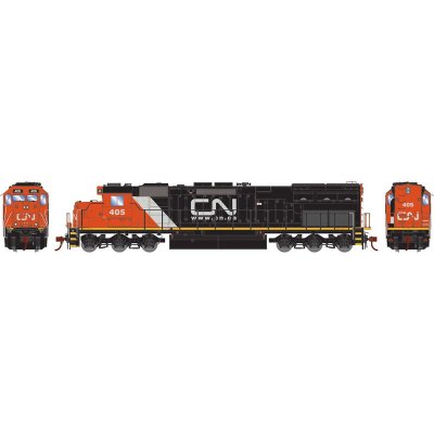 Athearn 86875 - HO SD45T-2 Locomotive - DC/Silent - DCC/Ready Canadian National #405