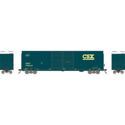 Athearn RTR 90572 - HO FMC 60ft DD/SS Hi-Cube Boxcar - CSX #166701