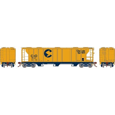 Athearn Genesis G73612 - HO PS-2 2893 3-Bay Covered Hopper - Chessie C&O #2052