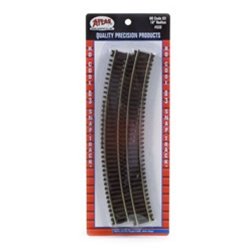 Atlas 532 - HO Code 83 Curved Snap Track - 18 Inch Radius (6/pkg)