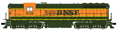 Broadway Limited Imports HO 4245 EMD SD9, BNSF #6132 Heritage Scheme, - w/Paragon3 Sound/DC/DCC