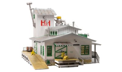 Woodland Scenics 5059 - HO Built & Ready Landmark Structures - H&H Feed Mill