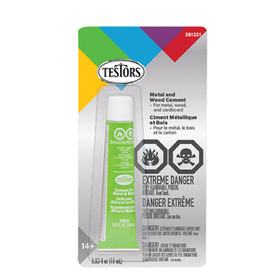 Testors Corp. 281221 - Cement for Metal and Wood - 5/8 oz Tube