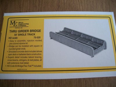 Micro Engineering HO Scale 75520 Thru Girder Bridge 50 Ft Single Track