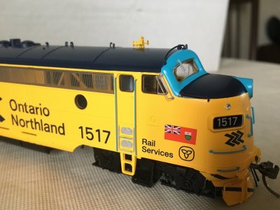 Rapido Trains 222530 - HO GMD FP7 - DCC/Sound - Ontario Northland (Chevron) #1508