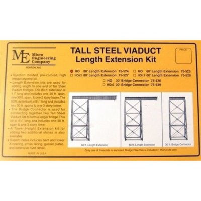 Micro Engineering 75544 - N Tall Steel Viaduct 40ft Bridge Connector 