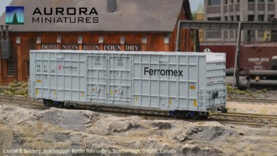 Aurora Miniatures 306065 - HO Greenbrier 7550 cf 60' Plate F Boxcar - FXE - #874680