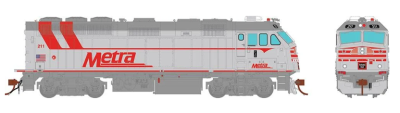 Rapido 83210 - HO F40PHM-2 - DC/Silent - Metra: CB&Q Heritage #211