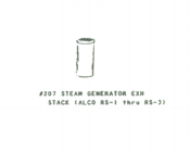 Custom Finishing Models 207 HO Scale - Steam Generator Stack for ALCO RS-1/-3 (Brass Casting) - U...