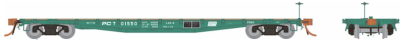 Rapido 138004 HO - F30A 50Ft Flat Car: Penn Central - 6(pkg)