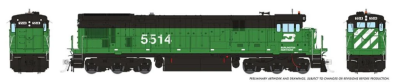 Rapido 42005 - HO GE C30-7 - DCC Ready - Burlington Northern (Early Scheme) #5514