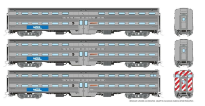 Rapido 145008 - HO Gallery Commuter Car - Metra BNSF: Set #2