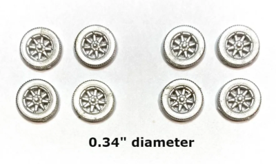 ShowCase Miniatures 3015 - HO Scale Spoked Wheels - 8pkg