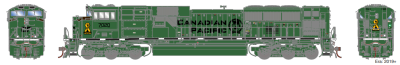 Athearn Genesis G75853 - HO SD70ACU - DCC & Sound - Canadian Pacific (Military Scheme) #7020