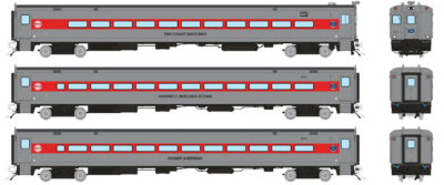 Rapido 128532 - HO Comet Commuter Car Set - Connecticut DOT (Late Scheme) Set #1