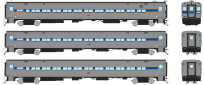 Rapido 128538 - HO Comet Commuter Car Set - MARC (Delivery Scheme) Set #2