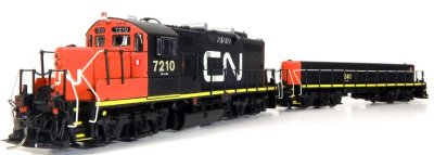 Rapido 41018 - HO GP9RM Mother & Slug - DCC Ready - Canadian National (Late) #7221, 256