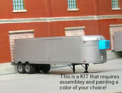 Sylvan Scale Models T-031 - HO Scale - 1940-51 34ft Fruehauf Stainless Steel Dry Van Trailer - WE...