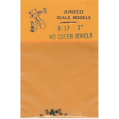 Juneco Scale Models B-17 - HO 7in Green Jewels (12/pkg)