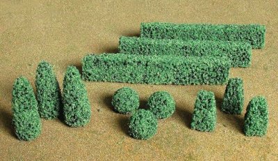 Bachmann 32504 - HO Boxwood Plants -- Assorted pkg(20)