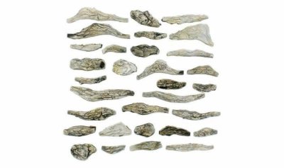 Woodloand Scenics 1141 - Creek Bed Rocks - Ready Rocks -- 31 Pieces