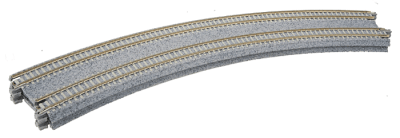 Kato Unitrack 20-181 N Scale - Concrete Double Track Super-Elevated Curve Track - 45-degree Radiu...