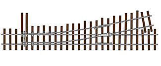 Micro Engineering 14403 - On30 Code 83 Flex-Track #5 Turnout - Left Hand