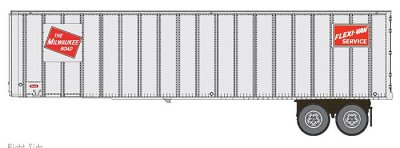Walthers SceneMaster 2603 - HO Flexi-Van 40ft Trailer - Milwaukee Road #1 (2pk)