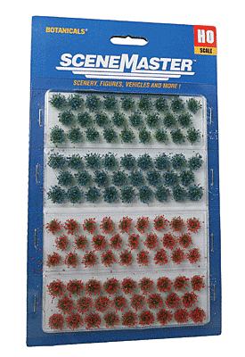 Walthers SceneMaster 1106 - HO Grass Tufts, 1/4 Inch Tall - Wildflower Patches (104pcs)