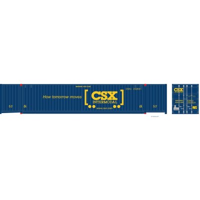 Atlas 20006659 - HO 53ft Jindo Container - CSX (How Tomorrow Moves) Set #5 (3pk)